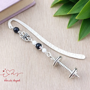 Súlyzó charm könyvjelző � Sportos motiváció olvasáshoz, Könyv & Zene, Könyvjelző, Ékszerkészítés, Gyöngyfűzés, gyöngyhímzés, MESKA