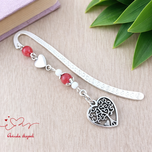 Szív életfa könyvjelző � Anyák napi szeretetjel, Könyv & Zene, Könyvjelző, Ékszerkészítés, Gyöngyfűzés, gyöngyhímzés, MESKA