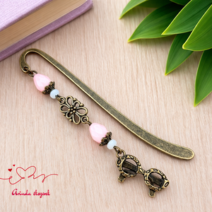 Szemüveges könyvjelző � stílusos olvasóknak, kézműves ajándék, Könyv & Zene, Könyvjelző, Ékszerkészítés, Gyöngyfűzés, gyöngyhímzés, MESKA