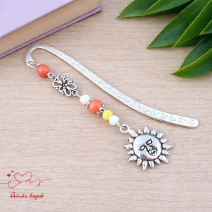 Napos könyvjelző � vidám, kézzel készült ajándék minden alkalomra vegyes sárga gyöngyökkel, Könyv & Zene, Könyvjelző, Ékszerkészítés, Gyöngyfűzés, gyöngyhímzés, MESKA