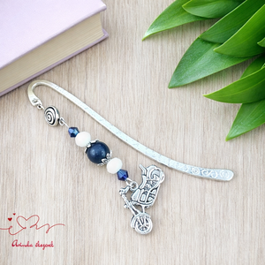 Motoros könyvjelző � kézzel készült ajándék motorrajongóknak, Könyv & Zene, Könyvjelző, Ékszerkészítés, Gyöngyfűzés, gyöngyhímzés, MESKA