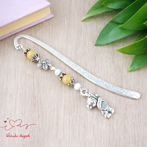 Sárga maci könyvjelző � óvónőnek és dadusnak pedagógusnapra, Könyv & Zene, Könyvjelző, Ékszerkészítés, Gyöngyfűzés, gyöngyhímzés, MESKA