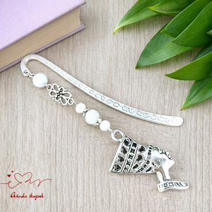 Fehér fáraó mintás könyvjelző � történelemtanár ajándék, Könyv & Zene, Könyvjelző, Ékszerkészítés, Gyöngyfűzés, gyöngyhímzés, MESKA