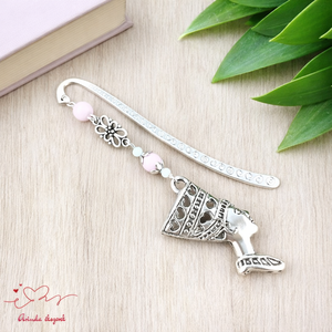 Rózsaszín fáraó mintás könyvjelző � történelemtanár ajándék, Könyv & Zene, Könyvjelző, Ékszerkészítés, Gyöngyfűzés, gyöngyhímzés, MESKA