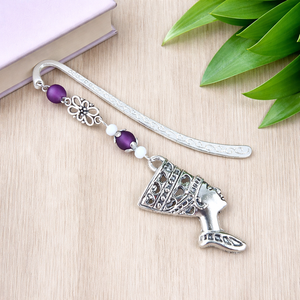 Lila fáraó mintás könyvjelző � történelemtanár ajándék, Könyv & Zene, Könyvjelző, Ékszerkészítés, Gyöngyfűzés, gyöngyhímzés, MESKA