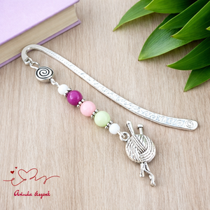 Kreatív fonalgombolyag könyvjelző � egyedi születésnapi ajándék alkotóknak, Könyv & Zene, Könyvjelző, Ékszerkészítés, Gyöngyfűzés, gyöngyhímzés, MESKA