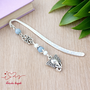 Elefánt medálos könyvjelző � szerencsét hozó ajándék, Könyv & Zene, Könyvjelző, Ékszerkészítés, Gyöngyfűzés, gyöngyhímzés, MESKA