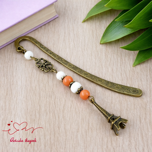 Eiffel-torony medálos könyvjelző � romantikus ajándék, Könyv & Zene, Könyvjelző, Ékszerkészítés, Gyöngyfűzés, gyöngyhímzés, MESKA