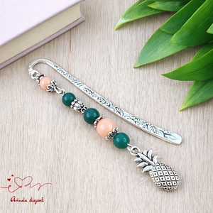 Ananász könyvjelző  - vidám nyári ajándék könyvszeretőknek, Könyv & Zene, Könyvjelző, Ékszerkészítés, Gyöngyfűzés, gyöngyhímzés, MESKA