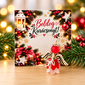 Karácsonyi apróság - angyalka csomag - 3 db piros - karácsony - karácsonyi lakásdekoráció - karácsonyfadíszek - Meska.hu
