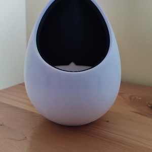 Dísznövény ültető tojás - Fehér-Fekete - otthon & életmód - virágdekoráció - virágtartó - Meska.hu