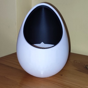 Dísznövény ültető tojás - Fehér-Fekete, Otthon & Életmód, Virágdekoráció, Virágtartó, Fotó, grafika, rajz, illusztráció, MESKA