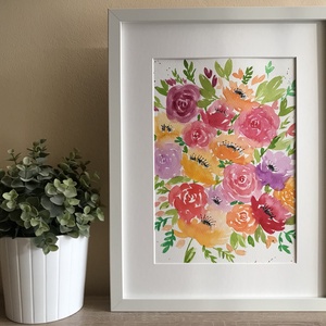 Akvarell virágok - Meska.hu