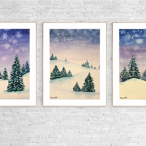 Téli tájképek - 3 darabos - Meska.hu