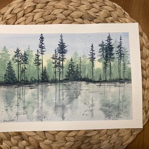 Téli idill - akvarell - művészet - festmény - akvarell - Meska.hu