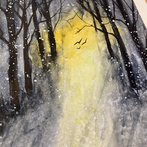 Téli csoda - akvarell - művészet - festmény - akvarell - Meska.hu