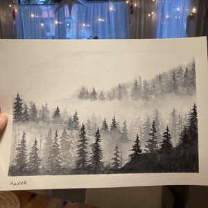 Fekete-fehérben - akvarell - művészet - festmény - akvarell - Meska.hu