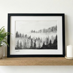 Fekete-fehérben - akvarell - Meska.hu