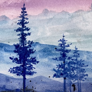 Eredeti akvarell - Hegyekben - művészet - festmény - akvarell - Meska.hu