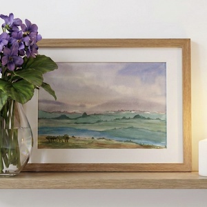 Minimalista akvarell tájkép - Meska.hu