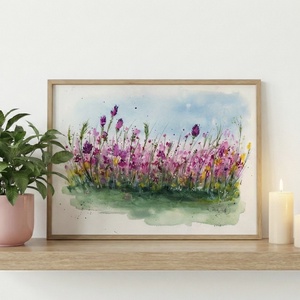 Eredeti akvarell - Vadvirágos rét - művészet - festmény - akvarell - Meska.hu