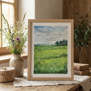 Eredeti akvarell - Tavaszi zöld mező - művészet - festmény - akvarell - Meska.hu