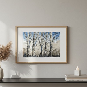 Eredeti akvarell (A4) - Nyírfák  - művészet - festmény - akvarell - Meska.hu