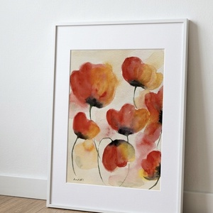 Pipacsvirág másképp - akvarell - Meska.hu