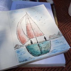 Akvarell képeslap - művészet - festmény - akvarell - Meska.hu