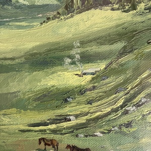 Alpesi legelő olajfestmény - művészet - festmény - olajfestmény - Meska.hu