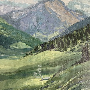 Alpesi legelő olajfestmény - művészet - festmény - olajfestmény - Meska.hu