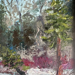 Kora tavaszi folyó olajfestmény - művészet - festmény - olajfestmény - Meska.hu