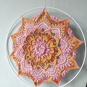 Horgolt mandala, Otthon & Lakás, Dekoráció, Ajtó- és ablak dekoráció, Ablakdísz, Horgolás, Meska