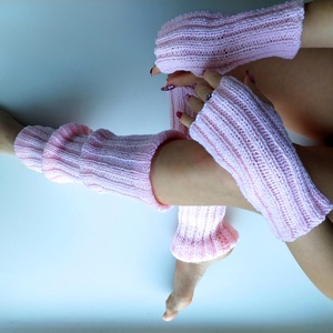 Láb- és kézmelegítő szett, Ruha & Divat, Cipő & Papucs, Lábszármelegítő, Kötés, MESKA