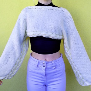 Kézzel kötött egyedi mellény/pulóver - Meska.hu