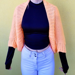 Kézzel kötött shrug/kardigán, Ruha & Divat, Női ruha, Kardigánok, Kötés, MESKA