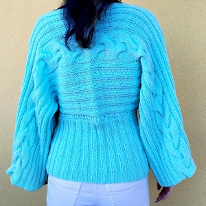 Kézzel kötött egyedi pulóver - ruha & divat - női ruha - pulóver - Meska.hu