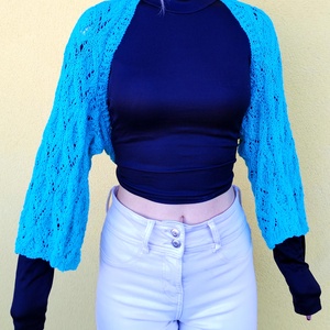 Kézzel kötött nyári shrug/kardigán - Meska.hu