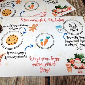 Mikulásos alátét- A4, törölhető - karácsony - mikulás - mikulás ajándékok - Meska.hu