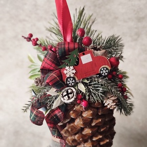 Karácsonyi dísz, óriási toboz függelék  - Meska.hu