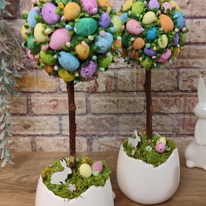 Húsvéti tojásfa, kicsi élénk színű  - otthon & életmód - dekoráció - asztal és polc dekoráció - asztaldísz - Meska.hu