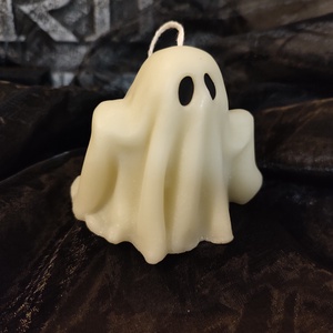 Kézműves gyertya, cuki szellem  - otthon & életmód - gyertya, illat, aroma - gyertya - Meska.hu