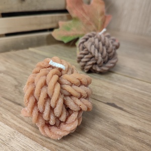 Őszi gyertya, gombolyag  - otthon & életmód - gyertya, illat, aroma - gyertya - Meska.hu