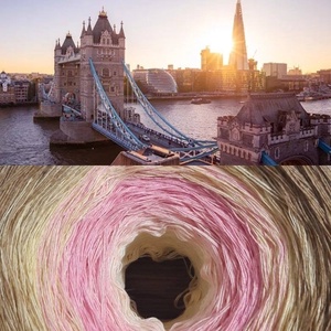 London - színátmenetes horgolt kendő 200 x 85 cm - ruha & divat - sál, sapka, kendő - vállkendő - Meska.hu