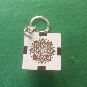 Kulcstartó mandala mintával, Táska & Tok, Kulcstartó & Táskadísz, Kulcstartó, Gravírozás, pirográfia, MESKA