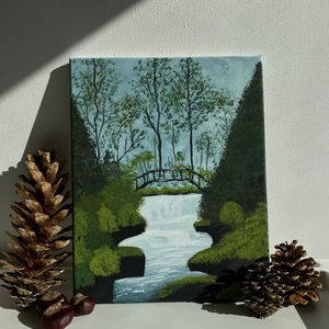 �A patak csobogása� � akril festmény (24x30 cm) - Meska.hu