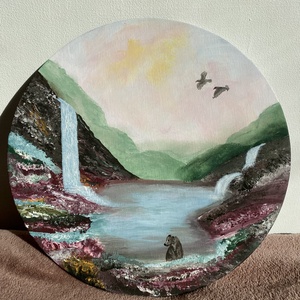 �Tündérvölgy� absztrakt festmény akril festékkel - Meska.hu