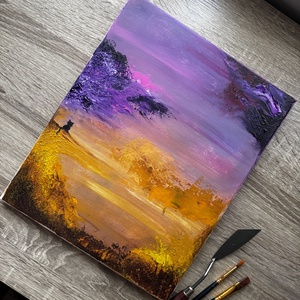 Lumen � 24�30 cm eredeti akrilfestmény, Művészet, Festmény, Akril, , MESKA