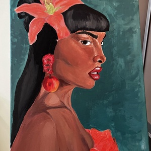 Tropical beauty, Művészet, Festmény, Akril, Festészet, MESKA