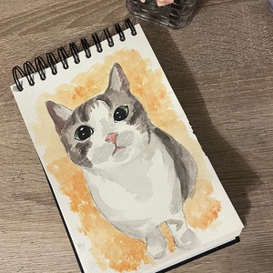 Egyedi kedvenc akvarell portré - művészet - festmény - akvarell - Meska.hu